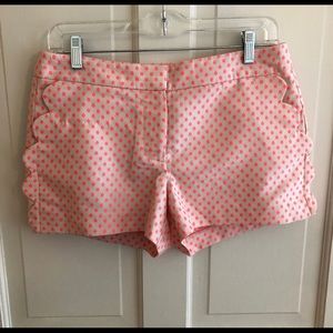 J. Crew pink polka dot shorts